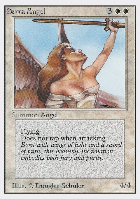 Serra Angel, Unlimited Edition #40, Magic: The Gathering card