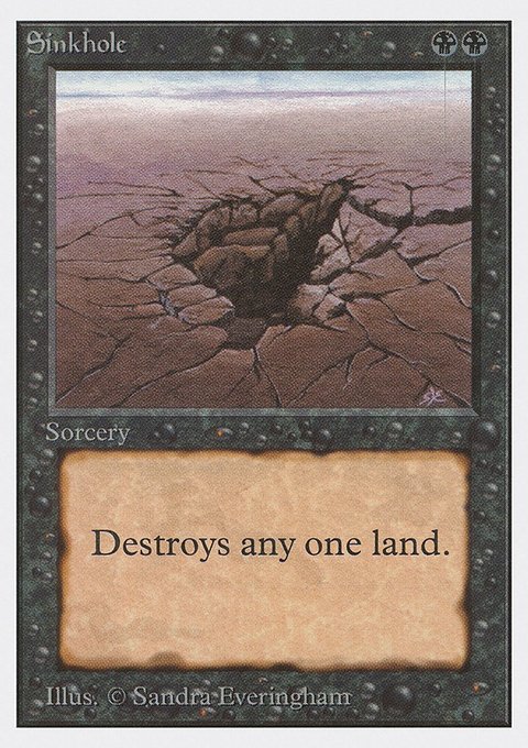 Sinkhole, Unlimited Edition #130, Magic: The Gathering card