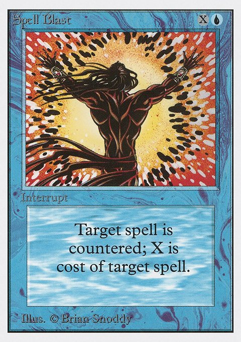 Spell Blast, Unlimited Edition #80, Magic: The Gathering card