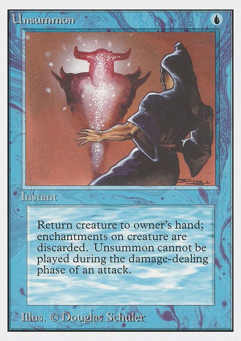 Unsummon, Unlimited Edition #87, Magic: The Gathering card