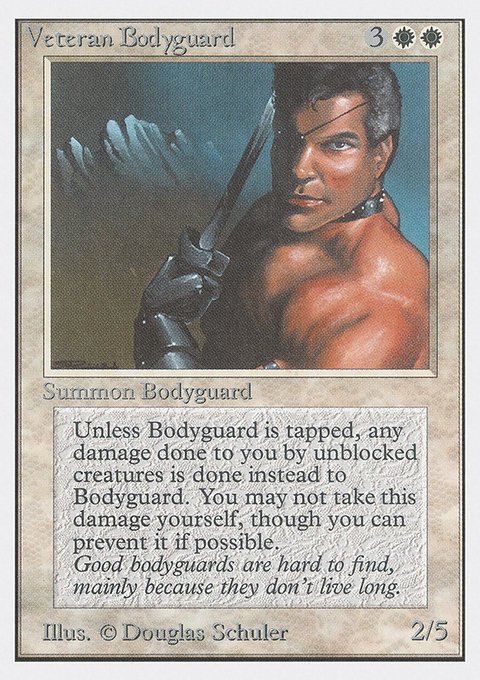 Veteran Bodyguard, Unlimited Edition #42, Magic: The Gathering card