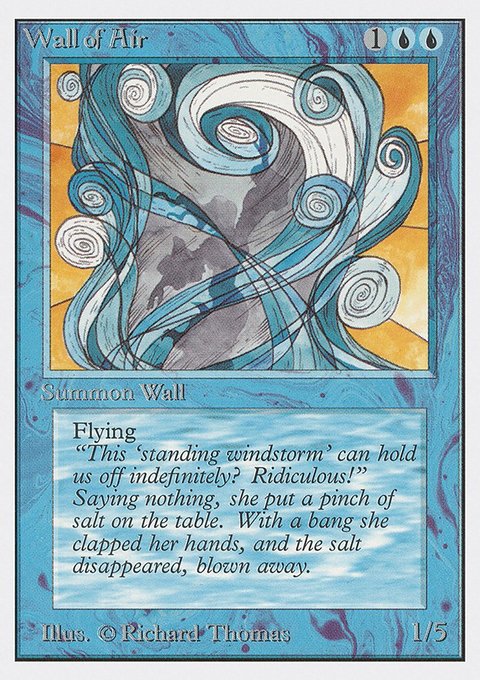 Wall of Air, Unlimited Edition #90, Magic: The Gathering card