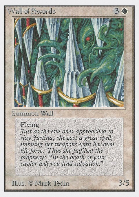 Wall of Swords, Unlimited Edition #43, Magic: The Gathering card