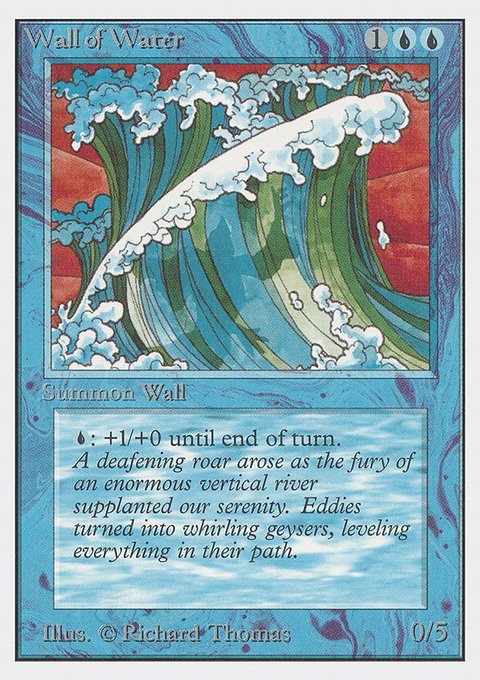 Wall of Water, Unlimited Edition #91, Magic: The Gathering card