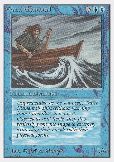 Water Elemental, Unlimited Edition #92, Magic: The Gathering card
