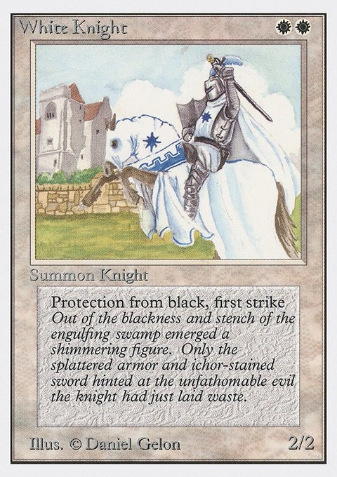 White Knight, Unlimited Edition #44, Magic: The Gathering card