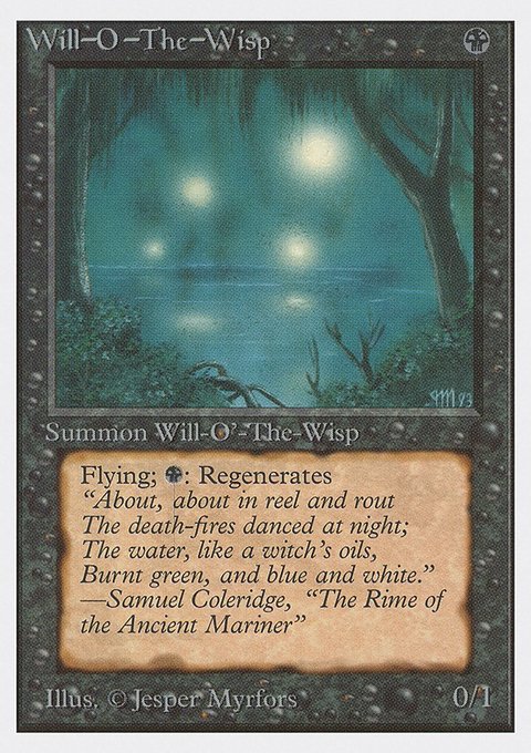 Will-o'-the-Wisp, Unlimited Edition #136, Magic: The Gathering card