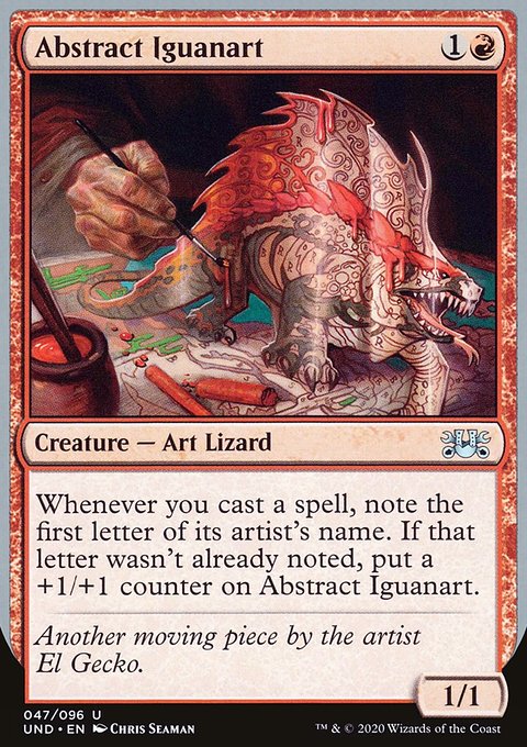 Abstract Iguanart, Unsanctioned #47, Magic: The Gathering card