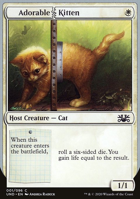 Adorable Kitten, Unsanctioned #1, Magic: The Gathering card
