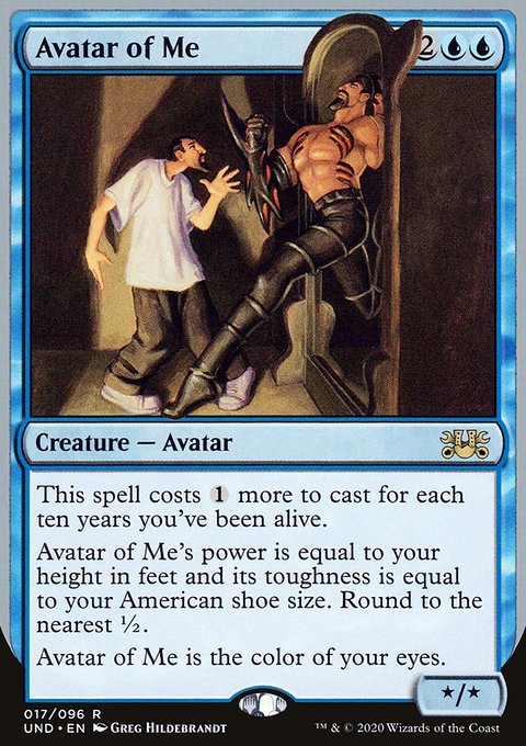 Avatar of Me, Unsanctioned #17, Magic: The Gathering card