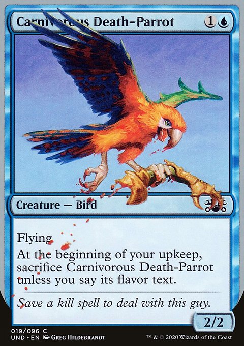 Carnivorous Death-Parrot, Unsanctioned #19, Magic: The Gathering card