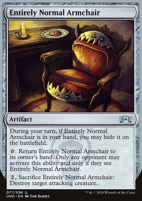 Entirely Normal Armchair, Unsanctioned #77, Magic: The Gathering card