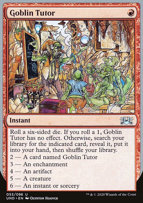 Goblin Tutor, Unsanctioned #53, Magic: The Gathering card