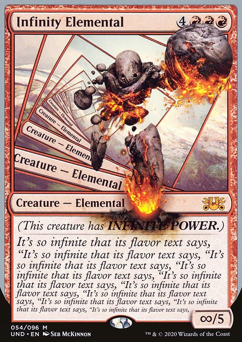 Infinity Elemental, Unsanctioned #54, Magic: The Gathering card
