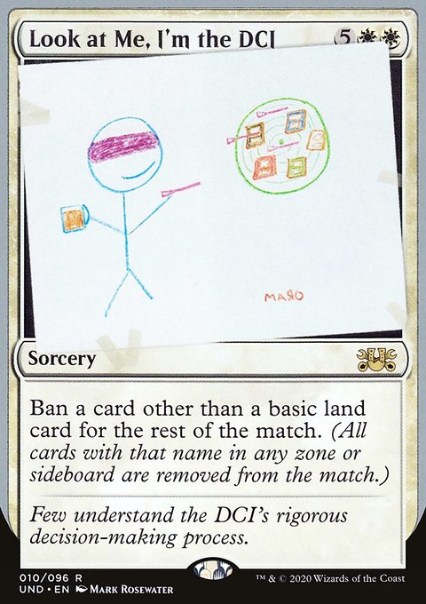 Look at Me, I'm the DCI, Unsanctioned #10, Magic: The Gathering card