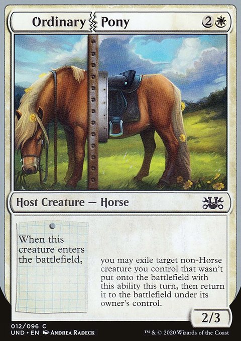 Ordinary Pony, Unsanctioned #12, Magic: The Gathering card