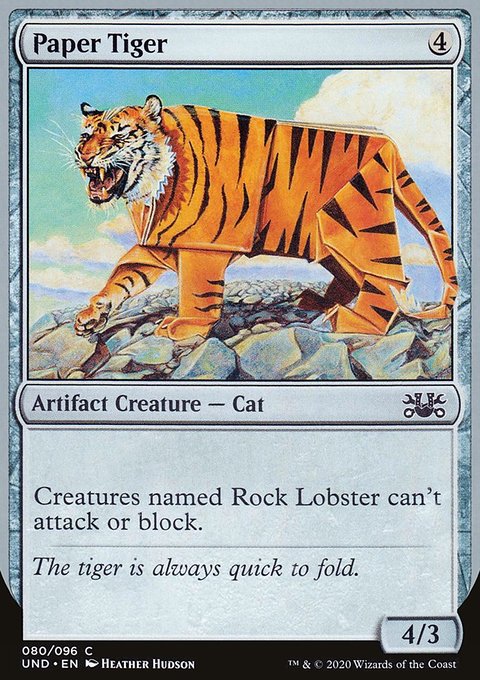 Paper Tiger, Unsanctioned #80, Magic: The Gathering card