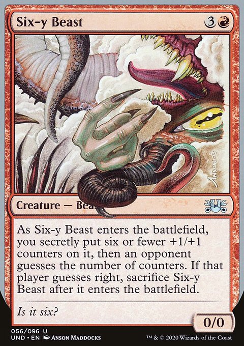 Six-y Beast, Unsanctioned #56, Magic: The Gathering card