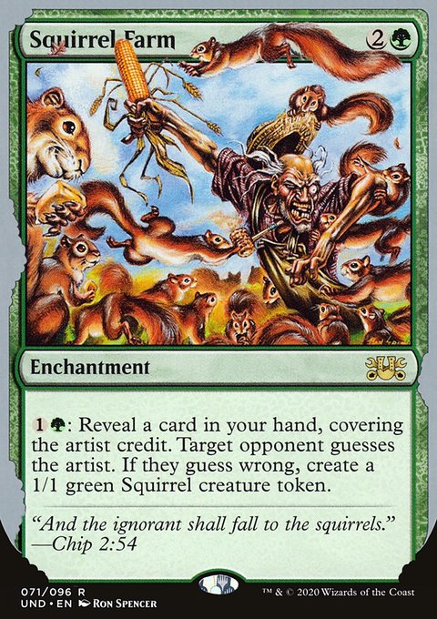 Squirrel Farm, Unsanctioned #71, Magic: The Gathering card