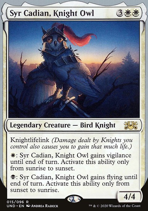 Syr Cadian, Knight Owl, Unsanctioned #15, Magic: The Gathering card