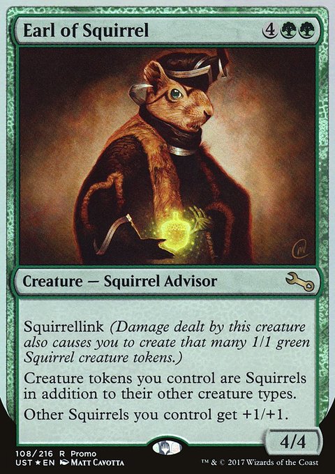 Earl of Squirrel, Unstable Promos #108, Magic: The Gathering card