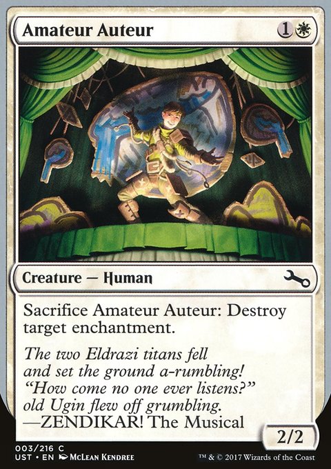 Amateur Auteur, Unstable #3d, Magic: The Gathering card