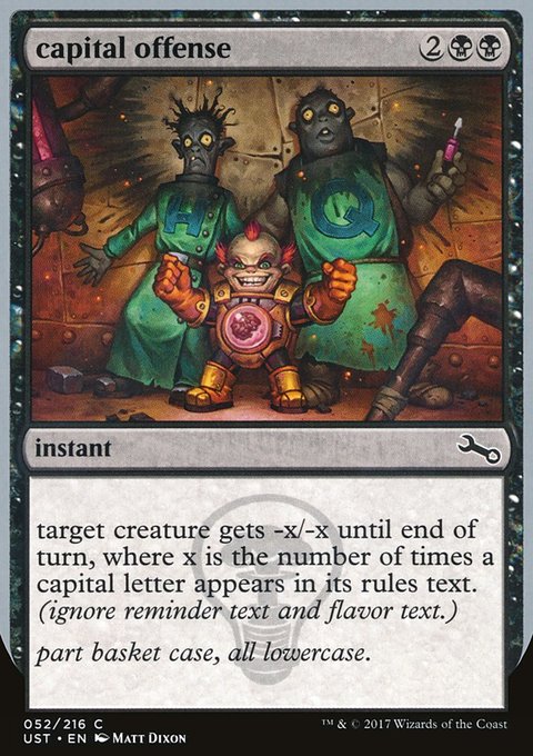 capital offense, Unstable #52, Magic: The Gathering card
