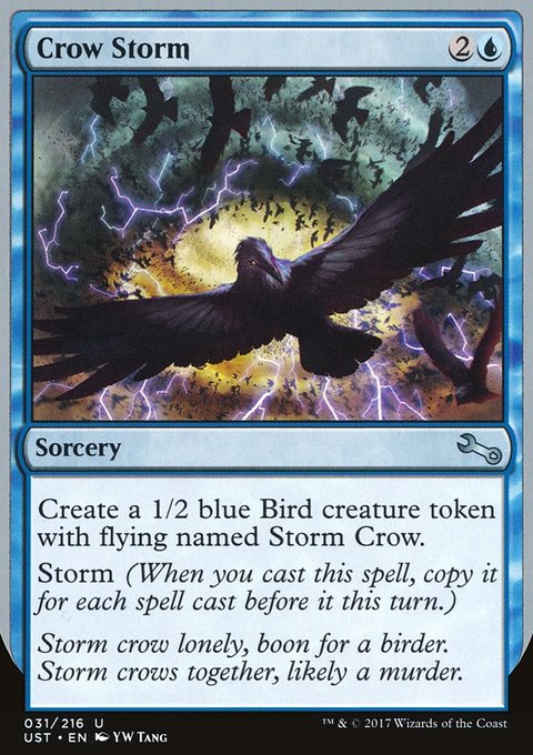 Crow Storm, Unstable #31, Magic: The Gathering card
