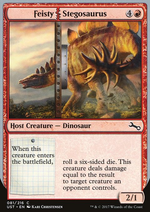 Feisty Stegosaurus, Unstable #81, Magic: The Gathering card
