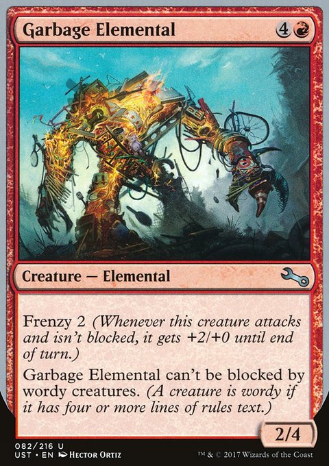 Garbage Elemental, Unstable #82a, Magic: The Gathering card