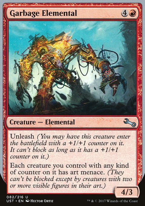 Garbage Elemental, Unstable #82e, Magic: The Gathering card