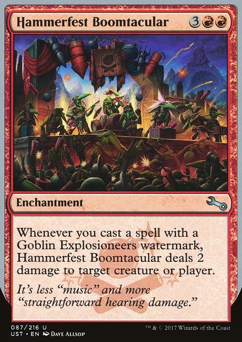 Hammerfest Boomtacular, Unstable #87, Magic: The Gathering card