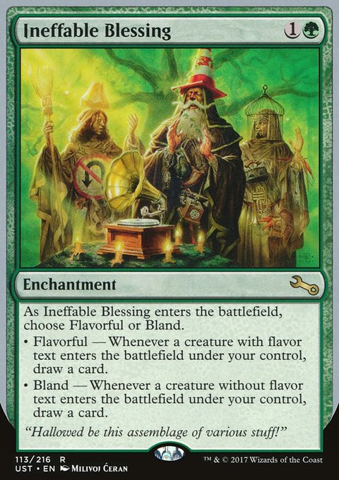 Ineffable Blessing, Unstable #113a, Magic: The Gathering card