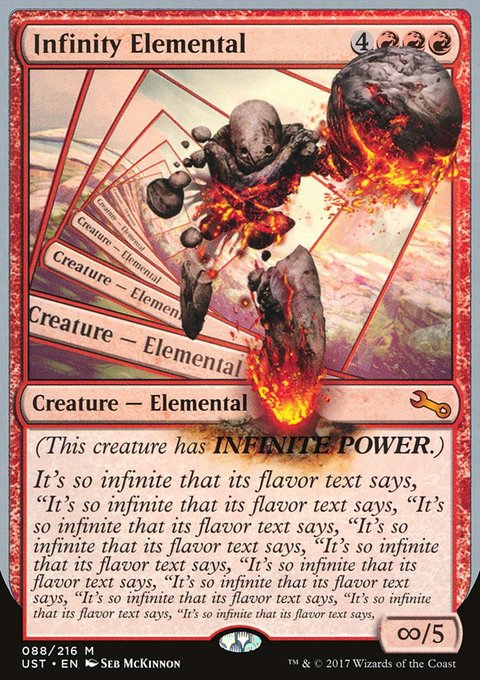 Infinity Elemental, Unstable #88, Magic: The Gathering card