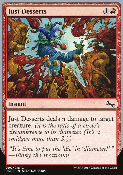 Just Desserts, Unstable #90, Magic: The Gathering card
