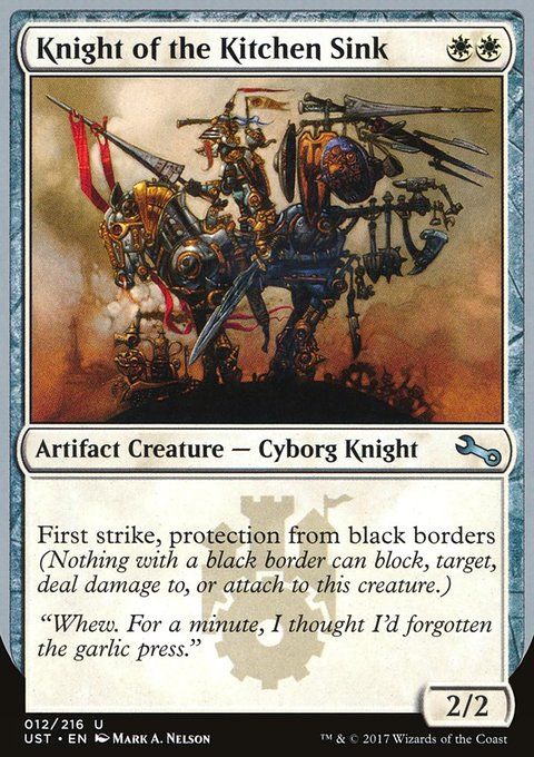 Knight of the Kitchen Sink, Unstable #12a, Magic: The Gathering card