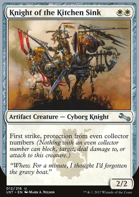 Knight of the Kitchen Sink, Unstable #12b, Magic: The Gathering card