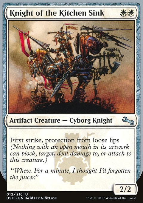 Knight of the Kitchen Sink, Unstable #12c, Magic: The Gathering card