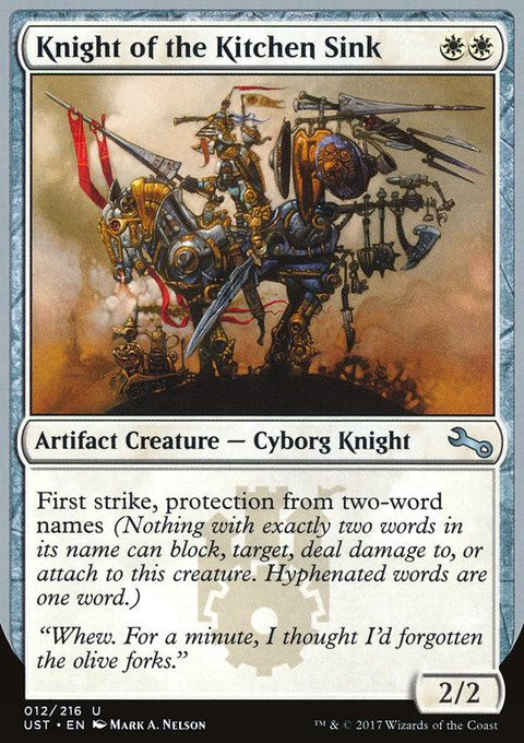 Knight of the Kitchen Sink, Unstable #12e, Magic: The Gathering card