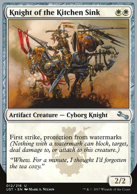 Knight of the Kitchen Sink, Unstable #12f, Magic: The Gathering card