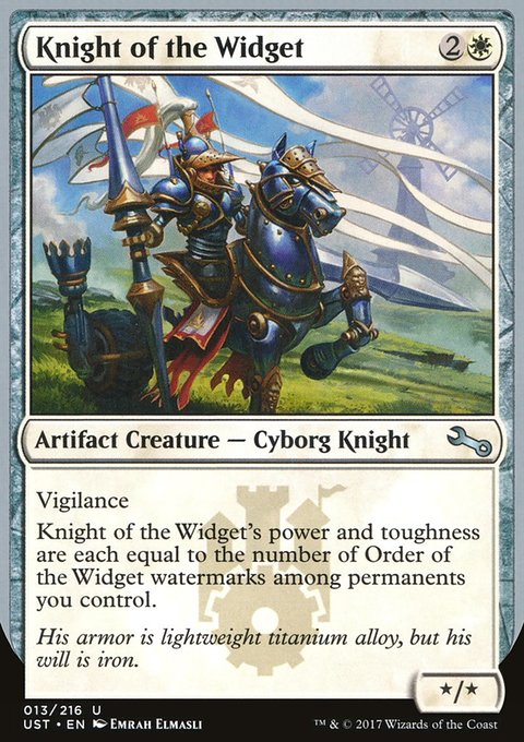 Knight of the Widget, Unstable #13, Magic: The Gathering card