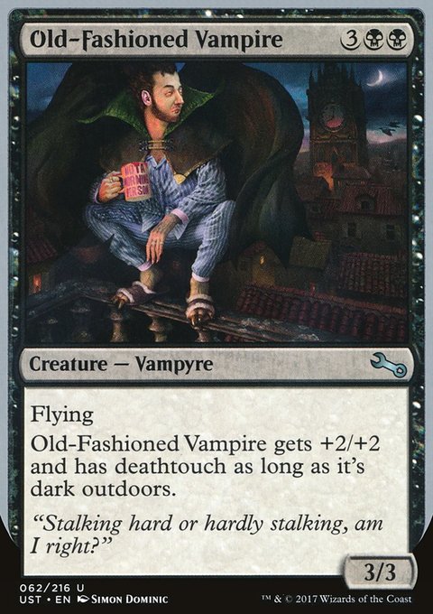 Old-Fashioned Vampire, Unstable #62, Magic: The Gathering card