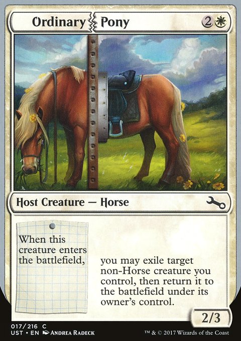Ordinary Pony, Unstable #17, Magic: The Gathering card