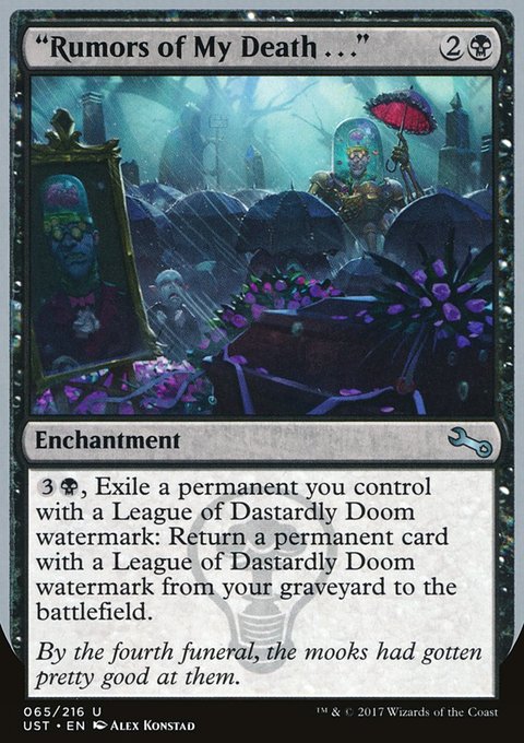 "Rumors of My Death . . .", Unstable #65, Magic: The Gathering card