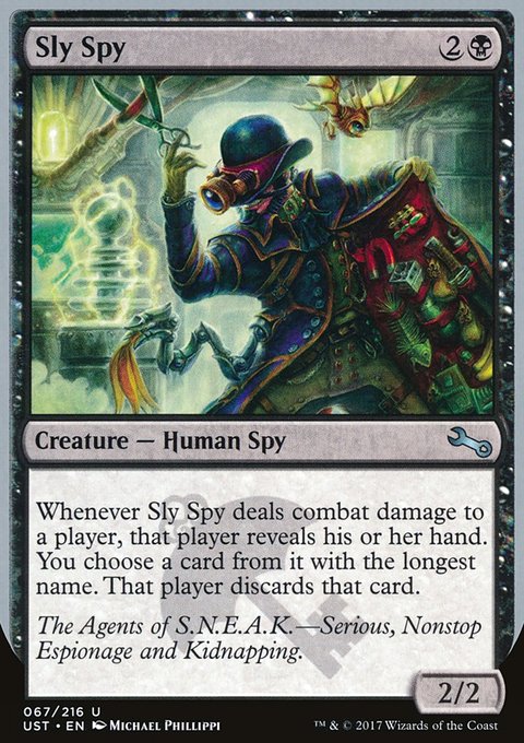 Sly Spy, Unstable #67a, Magic: The Gathering card