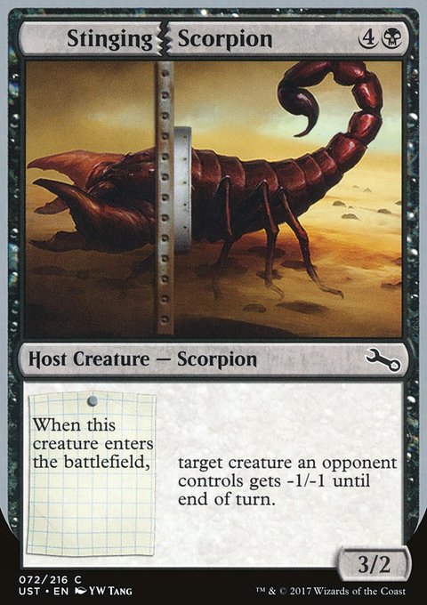 Stinging Scorpion, Unstable #72, Magic: The Gathering card