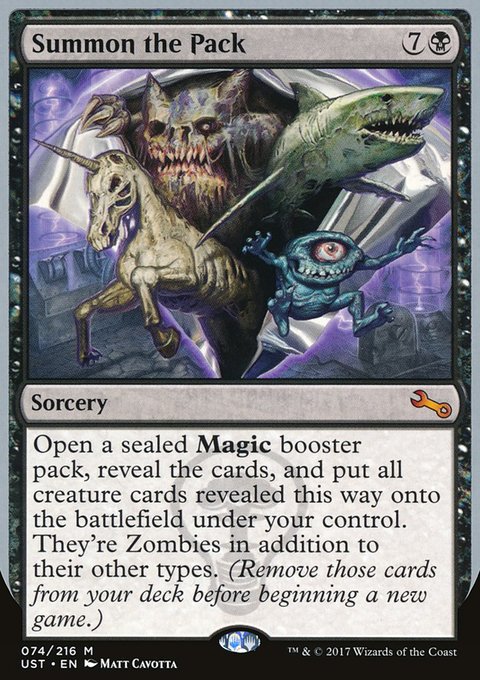 Summon the Pack, Unstable #74, Magic: The Gathering card