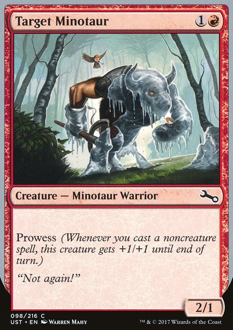 Target Minotaur, Unstable #98a, Magic: The Gathering card