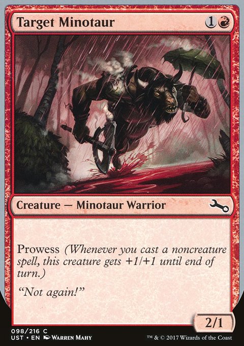 Target Minotaur, Unstable #98b, Magic: The Gathering card