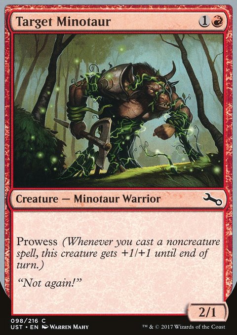 Target Minotaur, Unstable #98d, Magic: The Gathering card
